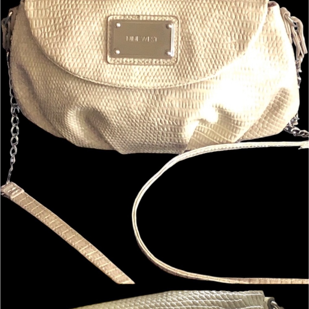 Nine West croc textured flap bag crossbody